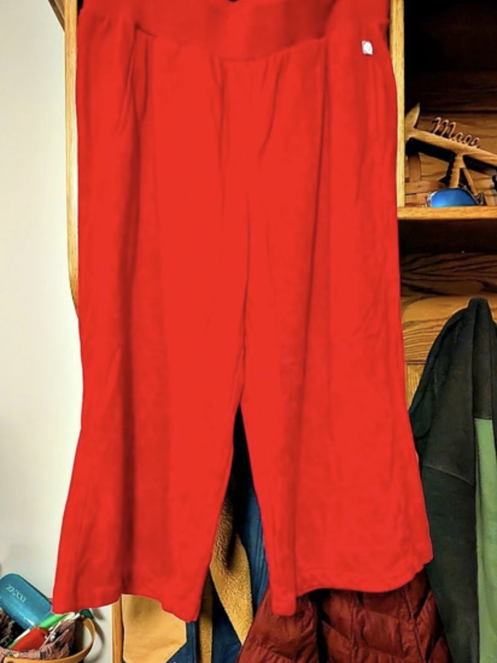LIVI Wide Leg Crop Pants in Red